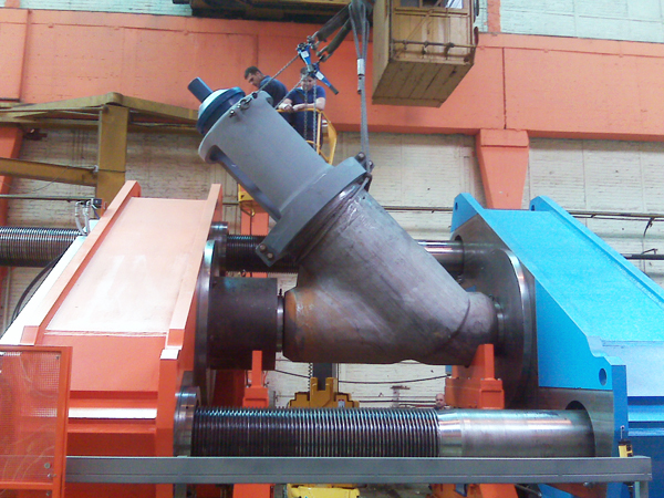Y pattern globe valve being tested