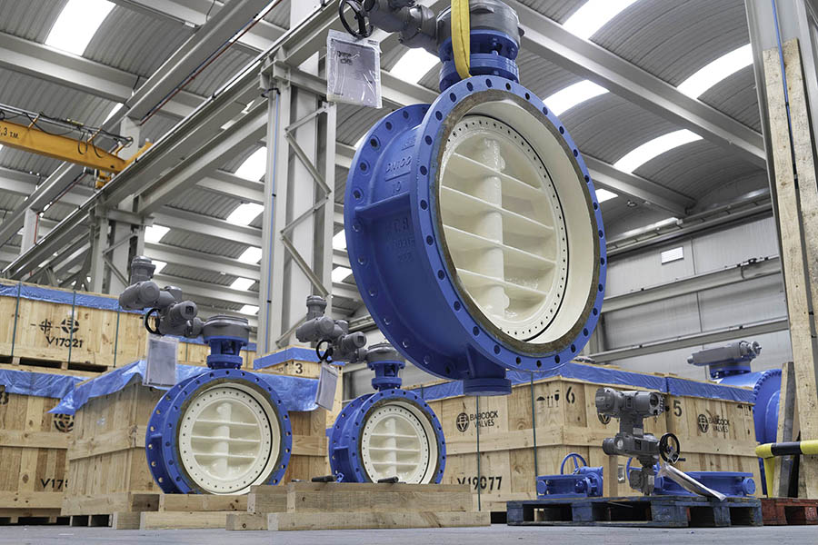 Ball and Butterfly valves manufactured for a water pipeline in South America