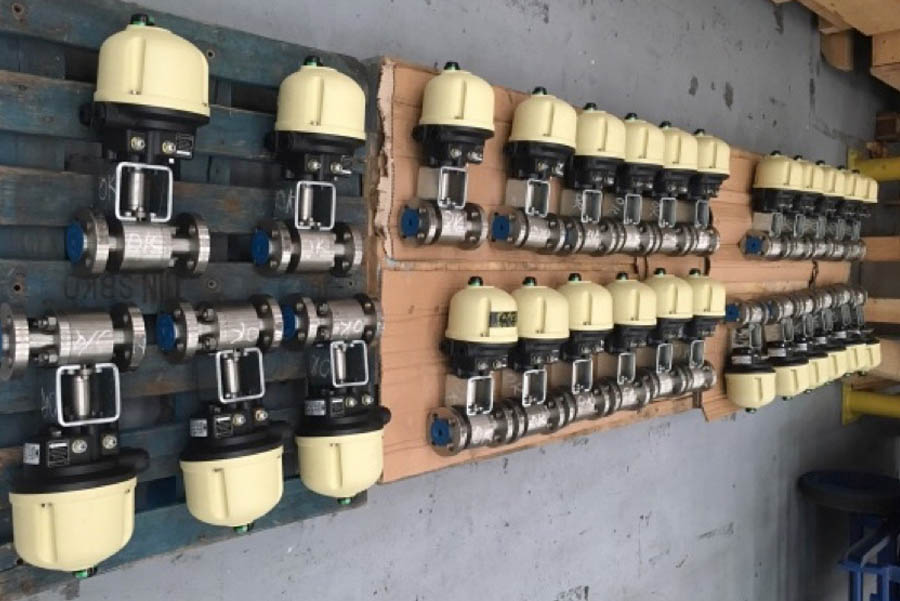 Electric actuated ball valves for water transmission project