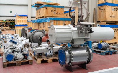 ON-OFF ball valves supplied to a petrochemical plant.