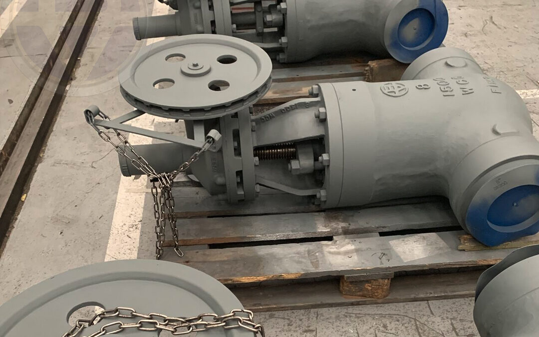 Chainwheel operated gate valves
