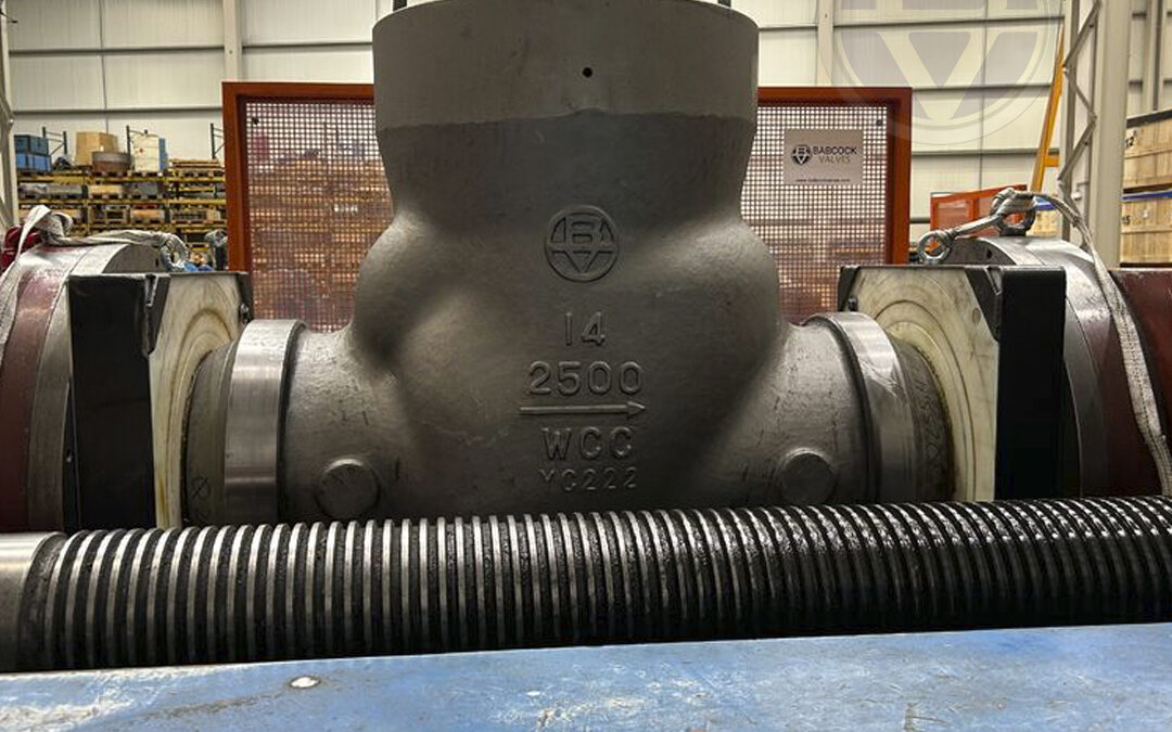 Pressure seal bonnet: Swing Check valve at our medium test bench